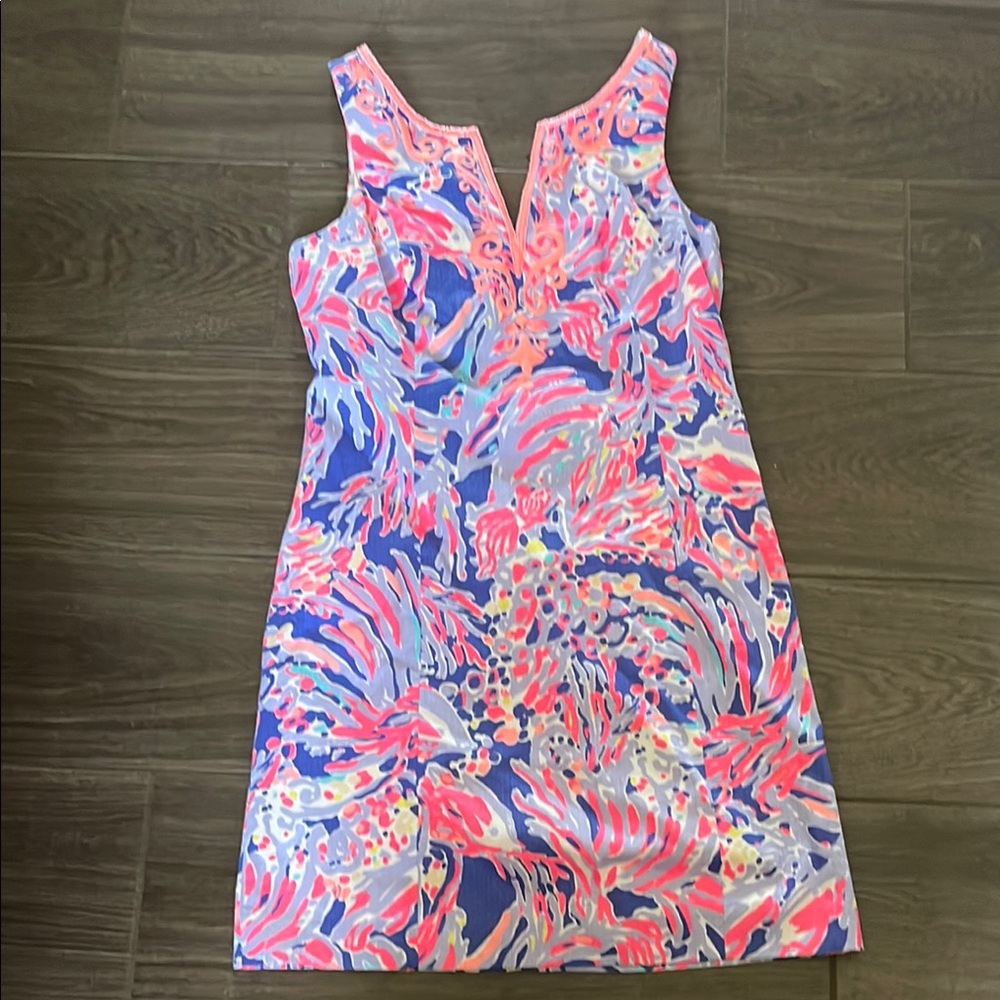 Lilly Pulitzer Pink and Blue Patterned Mini Dress